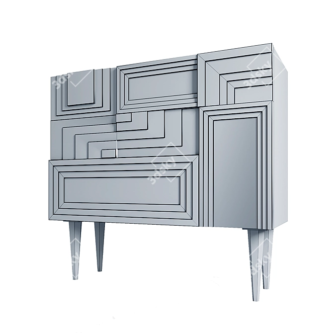 Totem Collection Chest of Drawers 3D model image 4