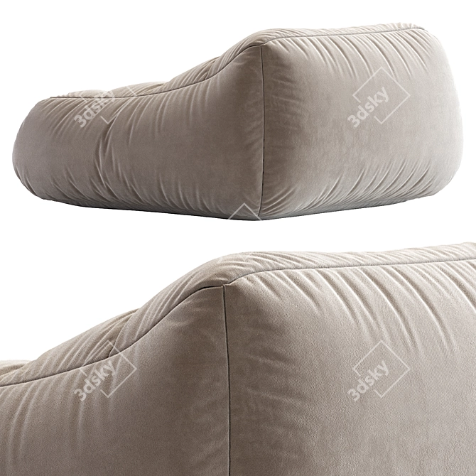 Comfort Lounge Bean Bag Chair 3D model image 2