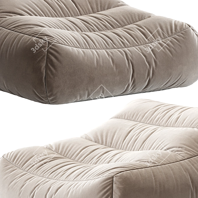 Comfort Lounge Bean Bag Chair 3D model image 4