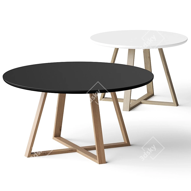 Nordic Round Coffee Tables 3D model image 1