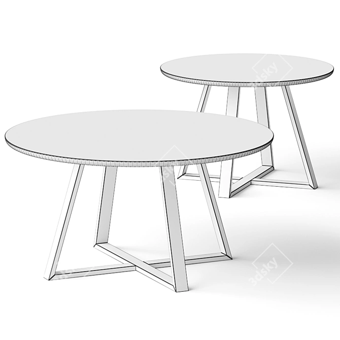 Nordic Round Coffee Tables 3D model image 2