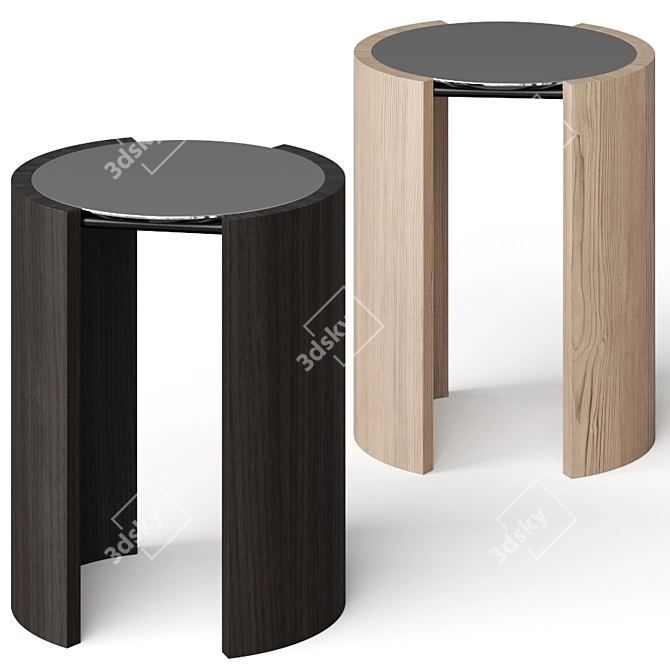 Sleek Jeremy Side Tables 3D model image 1