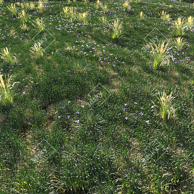 Lush Green Grass Pack: Effortlessly Create Stunning Landscapes 3D model image 1