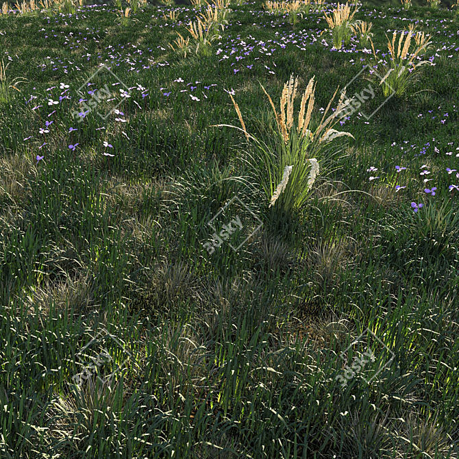 Lush Green Grass Pack: Effortlessly Create Stunning Landscapes 3D model image 2