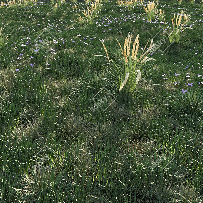 Lush Green Grass Pack: Effortlessly Create Stunning Landscapes 3D model image 5