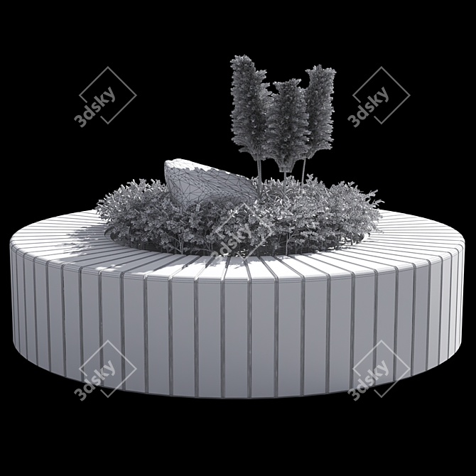 239k Unique Poly Count Bench 3D model image 4