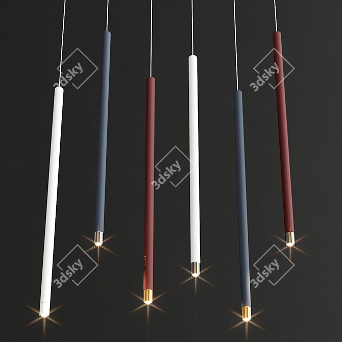 Elegant LED Pendant Lamp: Virtus 3D model image 2