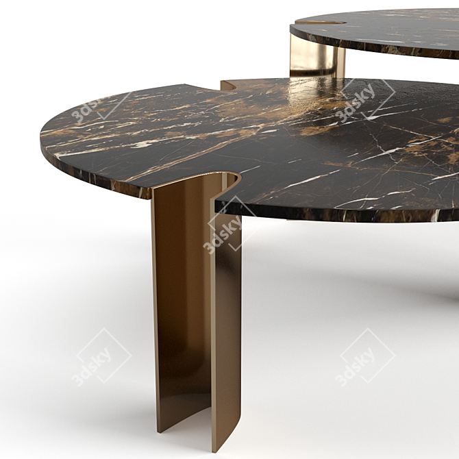 Elegant Egmont Coffee Table 3D model image 4