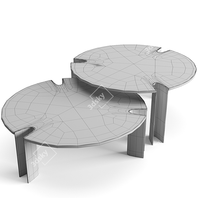 Elegant Egmont Coffee Table 3D model image 5