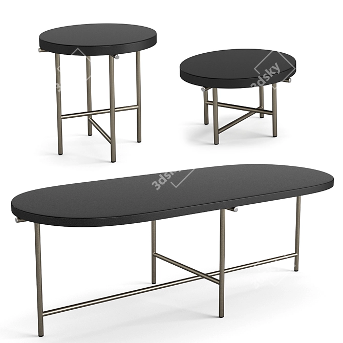 Minotti Torii Coffee Tables - Elegant and Versatile 3D model image 4