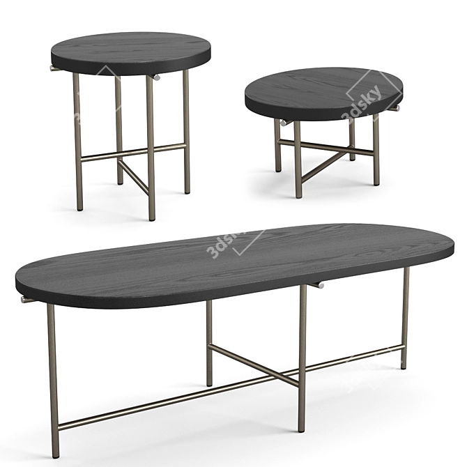 Minotti Torii Coffee Tables - Elegant and Versatile 3D model image 5