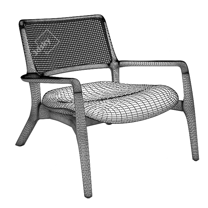 Elevate Your Comfort: Jer Lounge Chair 3D model image 2