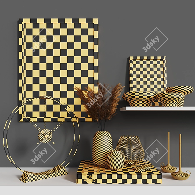 13-Piece Decorative Set: Vases, Candlesticks, and More! 3D model image 3