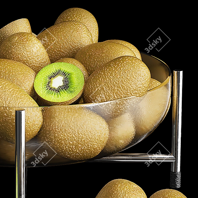 Modern Fruits Dish: Enhanced 3D Model 3D model image 3