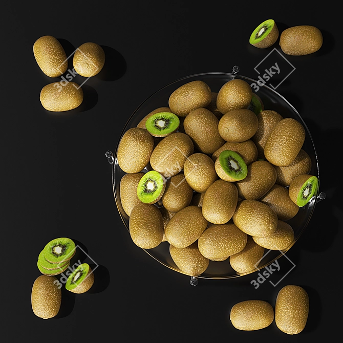 Modern Fruits Dish: Enhanced 3D Model 3D model image 4