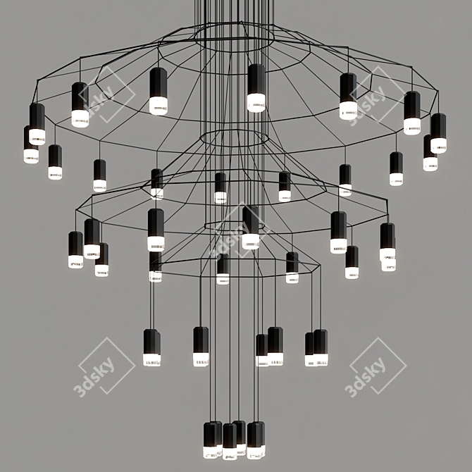 Ethereal Wireflow Pendant Lamp 3D model image 5