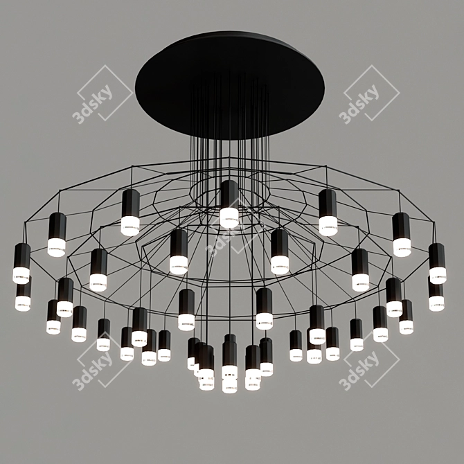 Ethereal Wireflow Pendant Lamp 3D model image 6