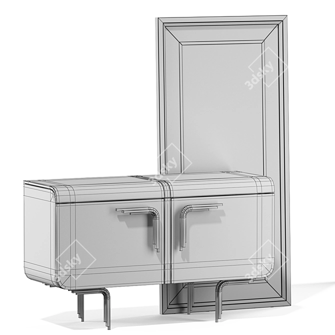 Elegant Aston Dressing Table 3D model image 2