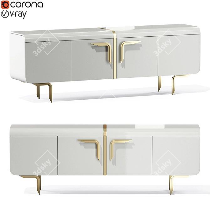 Elegant Aston Sideboard - Perfect for Organization 3D model image 1