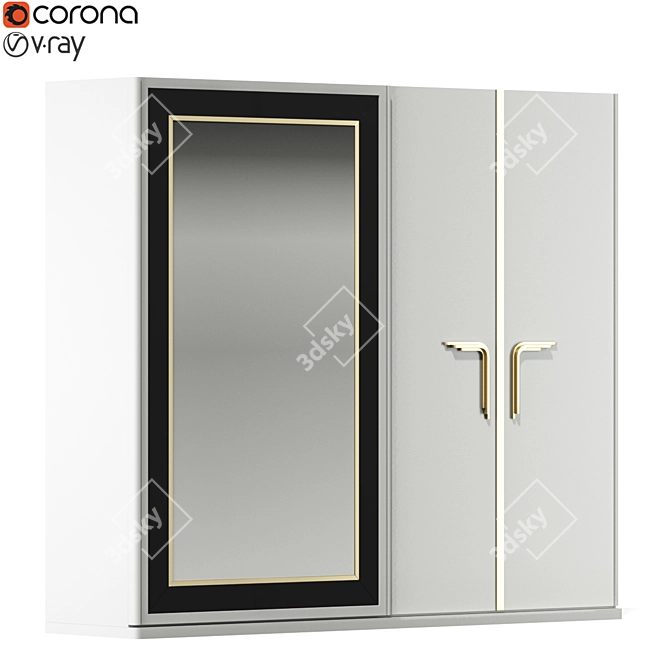 Elegant Aston Wardrobe for Luxurious Homes 3D model image 1