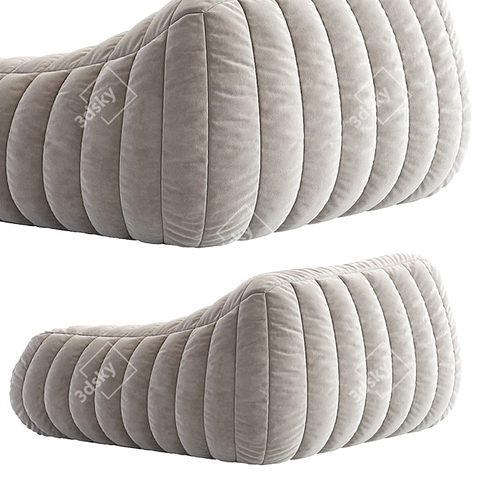 Cozy Corner Bean Bag Chair 3D model image 3