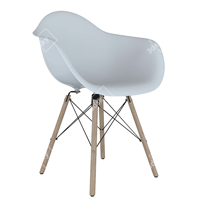 Modern Eames Plastic Armchair - Timeless Design 3D model image 3