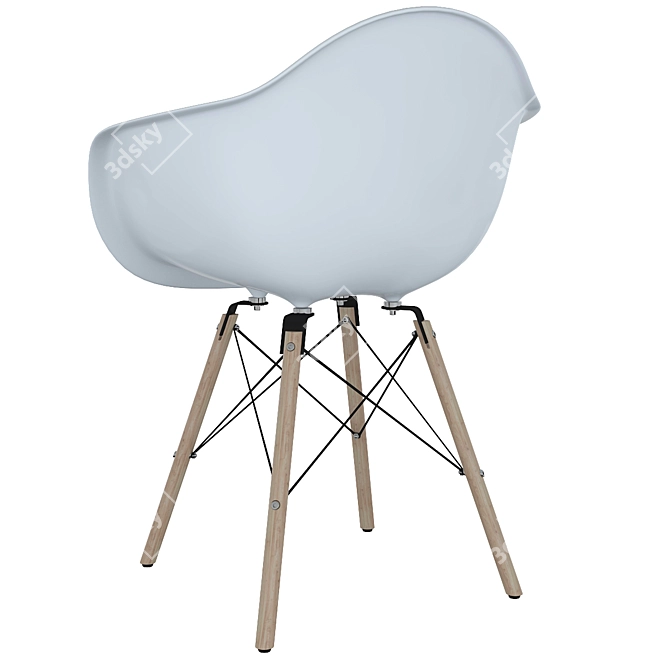 Modern Eames Plastic Armchair - Timeless Design 3D model image 4