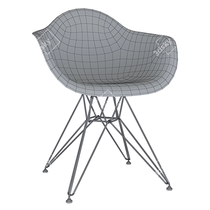 Eames Plastic Armchair: Sleek Design, Premium Quality 3D model image 4