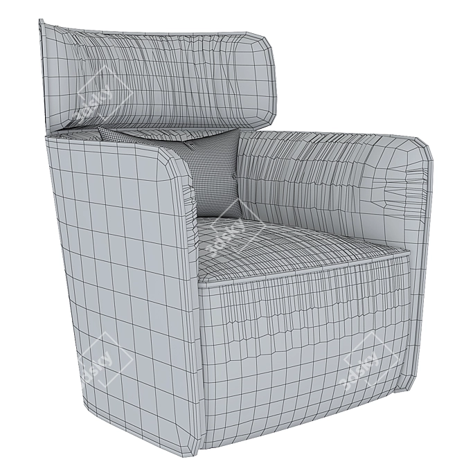 Modern Flou Armchair 3D model image 5