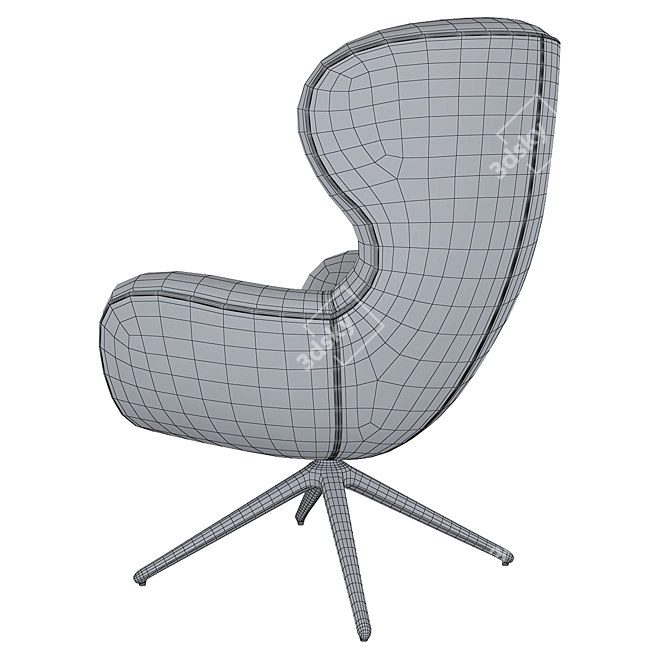 Comfort Plus Armchair: Poliform 3D model image 5