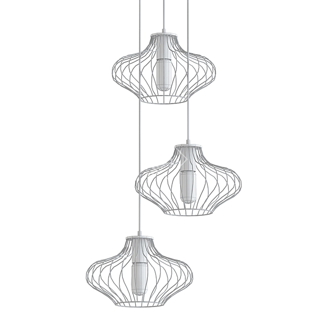 Elegant Vitaluce Pendant Chandelier 3D model image 2