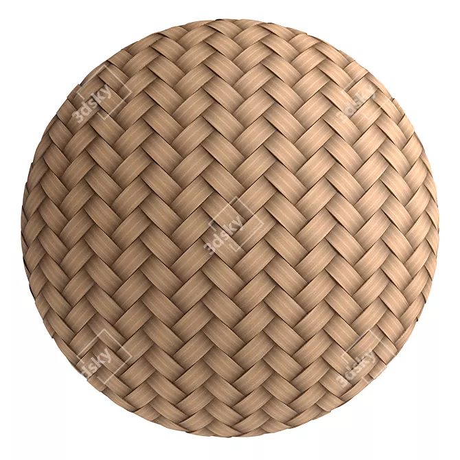 Wicker Rattan Materials - 4k PBR 3D model image 2