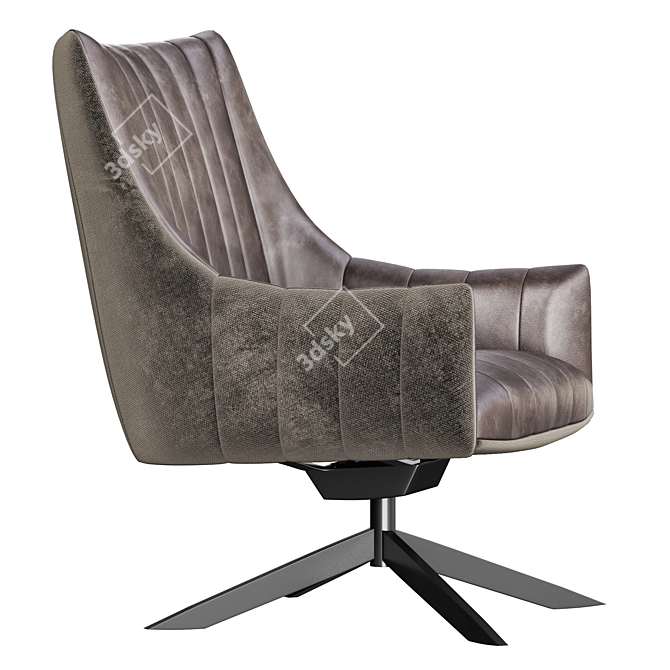 Sleek and Stylish RUBIE Armchair 3D model image 3