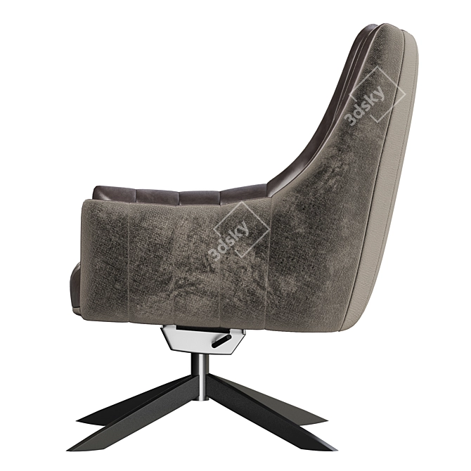 Sleek and Stylish RUBIE Armchair 3D model image 5