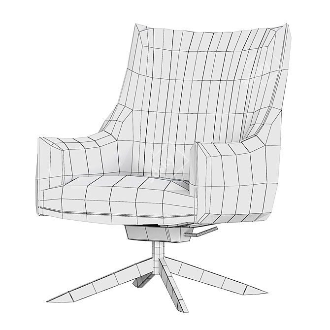 Sleek and Stylish RUBIE Armchair 3D model image 6