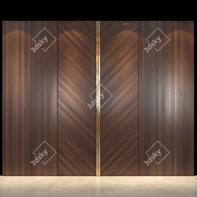 Stylish Wall Panel 40 3D model image 1