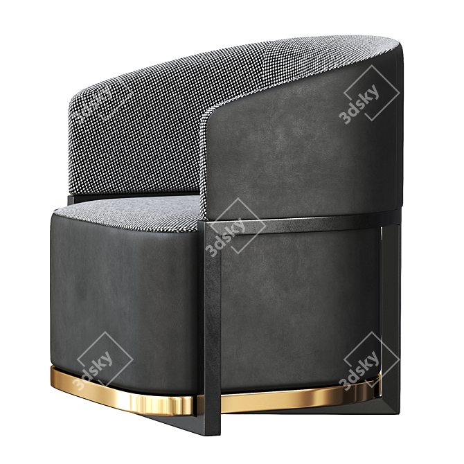 Flexform FRIDA Armchairs: Stylish & Comfortable 3D model image 3