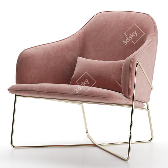 Stylish Stanley Accent Armchair 3D model image 1