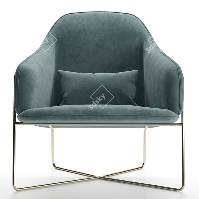 Stylish Stanley Accent Armchair 3D model image 2