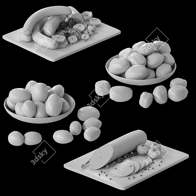 2015 Food Set Design: 3D Max Model 3D model image 6