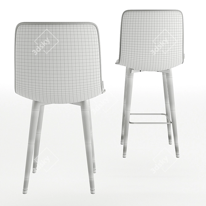 Modern Duo Chair Set 3D model image 7