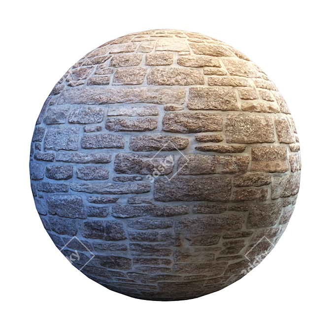 Ancient Stone Texture - PBR Material 3D model image 1