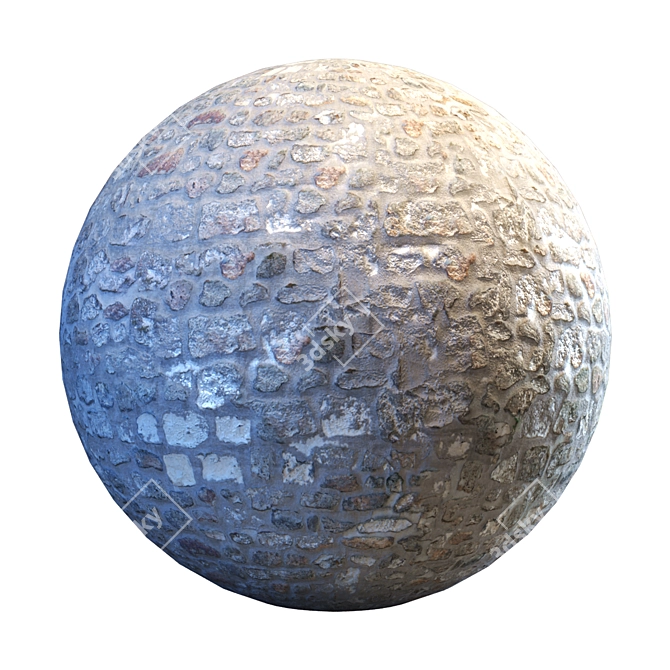 Medieval Stone Material - PBR 4K Textures 3D model image 1