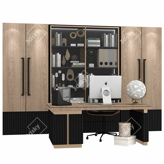 ErgoMax Office Furniture Set 3D model image 1