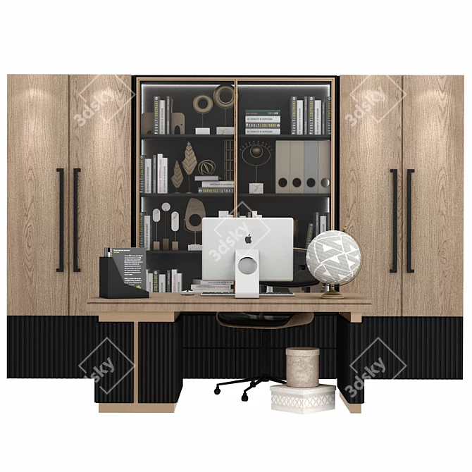 ErgoMax Office Furniture Set 3D model image 2