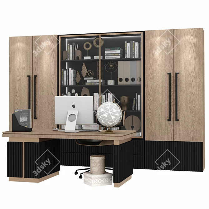 ErgoMax Office Furniture Set 3D model image 4