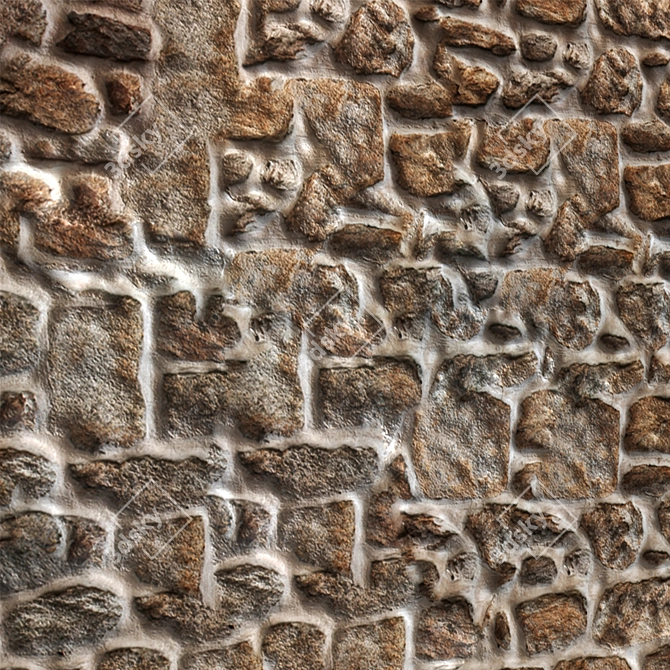 Medieval Stone Material - PBR, 4K, 3Ds Max, fbx, obj 3D model image 2