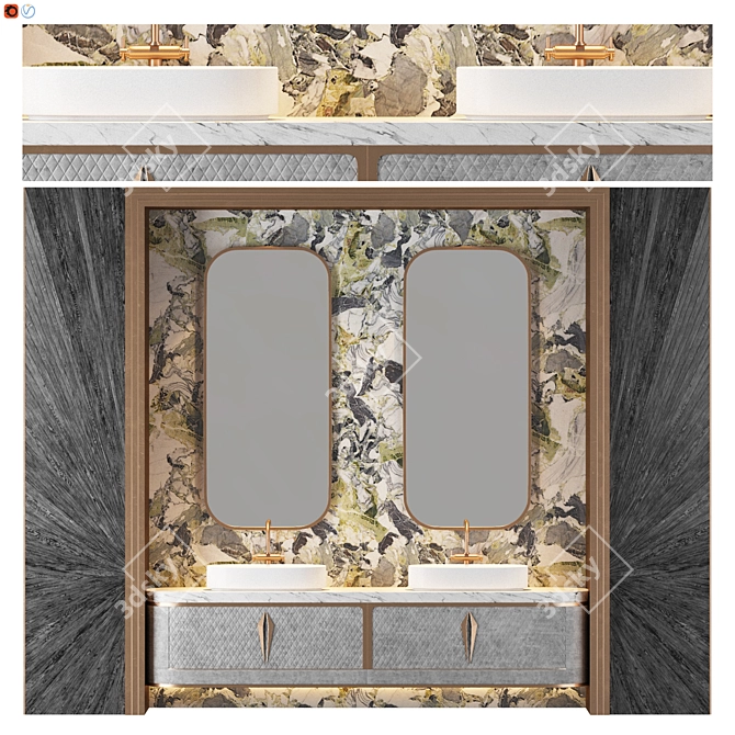 Timeless Elegance: Nero Antico for Your Bathroom 3D model image 1