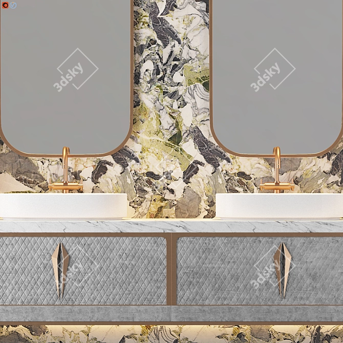 Timeless Elegance: Nero Antico for Your Bathroom 3D model image 2