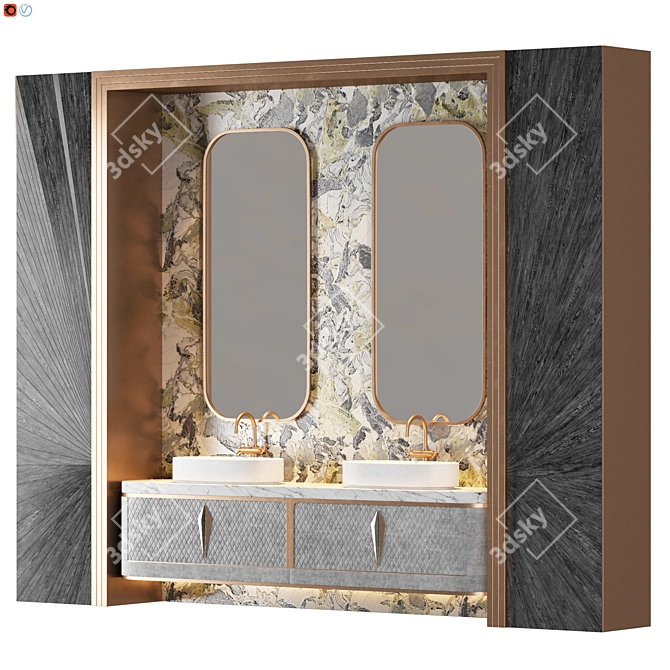 Timeless Elegance: Nero Antico for Your Bathroom 3D model image 3